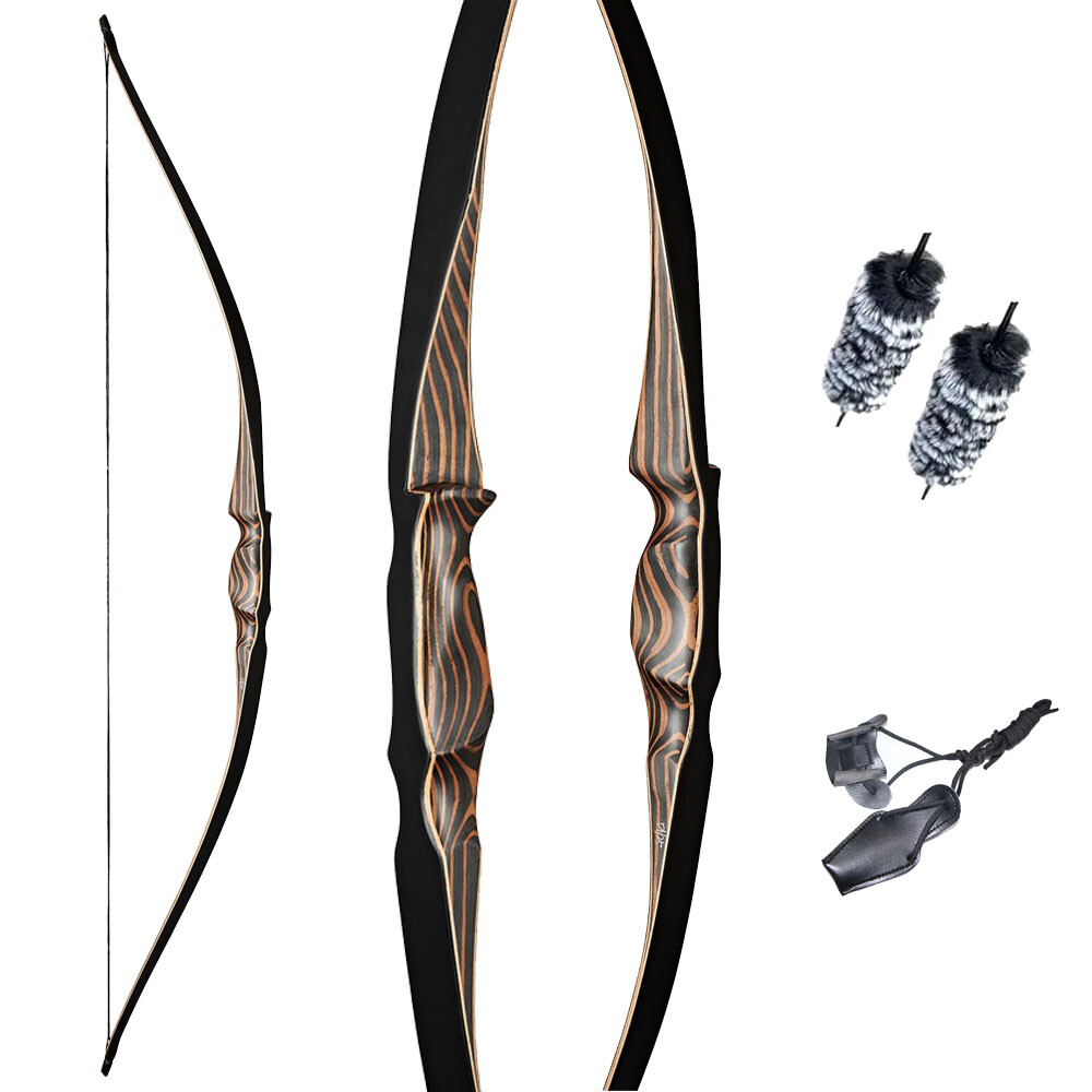 54″ Traditional Recurve Bow Arrows Set Archery Hunting Horsebow Target 20-70lbs