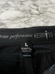 Kerrits Riding Pants Womens L Equestrian Full Seat Ankle Breeches Crossover Flaw