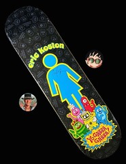 RARE SIGNED Eric Koston Yo Gabba Gabba! Girl Skateboard Deck Cartoon AUTOGRAPHED