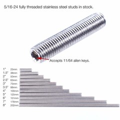 E-Tac Bow Stabilizer Weight Stainless Steel 1, 2, 4, 8 OZs With Stud