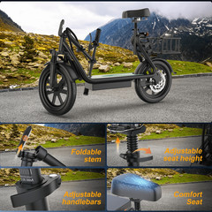 AOVOPRO ESBS Electric Scooter with Seat, Commuter Foldable, 500W, 22mph