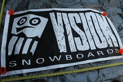 VISION Snowboards Skull Street Wear OG Skateboarding 30x50in. Shop Poster BANNER
