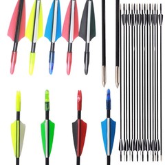 24pcs 31″ Fiberglass Arrows Archery Training Arrow Blunt Tip Shot Durable Shaft