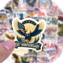 30Pcs Random USA 250th Anniversary Years Of Independence Patriotic Stickers
