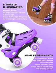 METROLLER Roller Skates for Girls Ages 5-8 8-12 and Boys Teens, Adjustable 4 …
