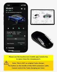 NACS EV Charging Extension Cable for Tesla, 16.4ft 240V 50A 12KW Level 1/2, Comp