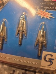 3 G5 TEKAN II ONE PIECE STEEL FERRULE SCREW IN 125 GRAIN MECHANICAL BROADHEADS