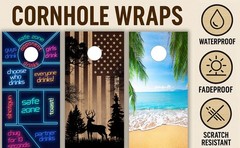 WATERPROOF Cornhole Wraps / USA Flag American Eagle