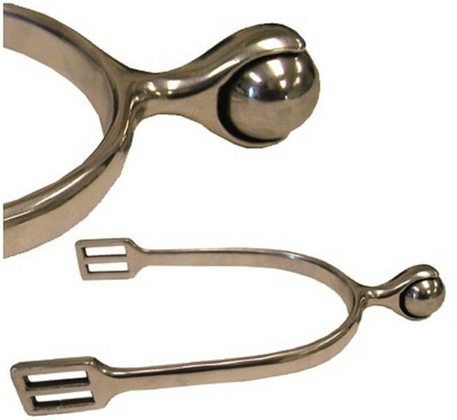 Coronet Soft Touch Spurs Large Roller Ball Stainless Steel Unisex One Pair