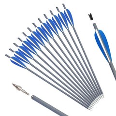 12PCS 20″ Crossbow Bolts Hunting Carbon Crossbow Arrows OD 8.8mm Half Moon Nock