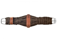 STRING ROPER GIRTH Brown Cotton Blend Double Weave Argentina Cow Leather Center