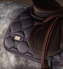 Equestrian Stockholm Jump Full Size Saddle Pad Dark Violet (Purple/Gray)