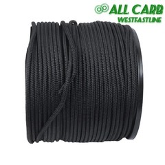 1/4in×500ft Nylon Solid Braid Rope High UV Abrasion Resistance Industrial Black