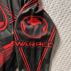 WARPED SPORTZ PAINTBALL JERSEY – ADULT SIZE EXTRA LARGE XL – BLACK /RED – OG