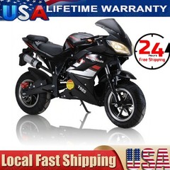 50cc 4-Stroke Pocket Rocket Motorcycle 8″ Wheels Dual Headlights Disc Brakes