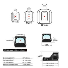 EDC 3 MOA Red Dot Sight OWL for Beretta 92 98 FS M9 A1 Doctor cut Mount Plate