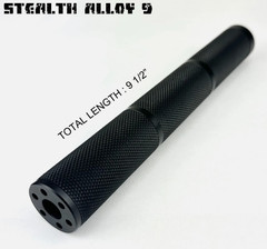 STEALTH ALLOY 9 Muzzle Brake for 1/2×28 GBB With Black Heat Cover