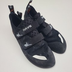 Climb X Rave Strap Climbing Shoes – Size US 11.5 / UK 10.5 – Black/Black