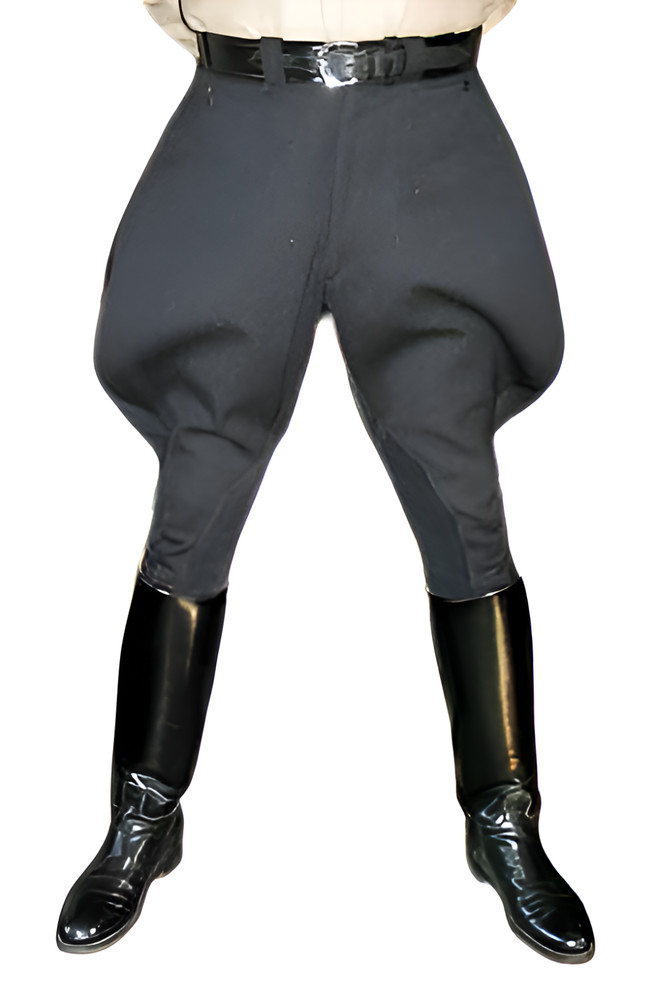 Mens Black Horse Riding Baggy Style Breeches Hunting Trousers Polo Sports Pants