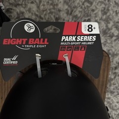 Triple Eight Skateboard Bike Youth 8+ Helmet (Black) Eight Ball (20.5-22”) NB1