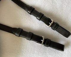 SCHOCKEMOHLE Gently Used PADDED Black FULL Horse BRIDLE~Crank Nose~Crystal Brow