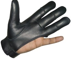 TRADITIONAL ARCHERY SHOOTING LEATHER GLOVE TOP QUALTY GLOVE 100% GENUINE LEATHER