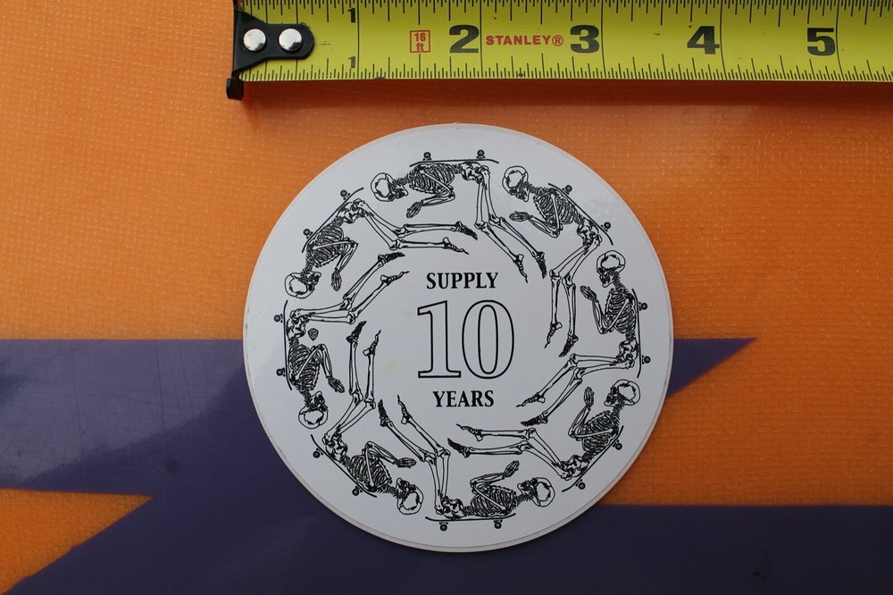 Skull Skates Skeleton Supply 10 Years Death Z30B Vintage Skateboarding STICKER