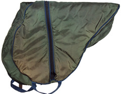 DOVER English GREEN Saddle Carrier / Cover – QUILTED & PADDED – Handles – GREAT
