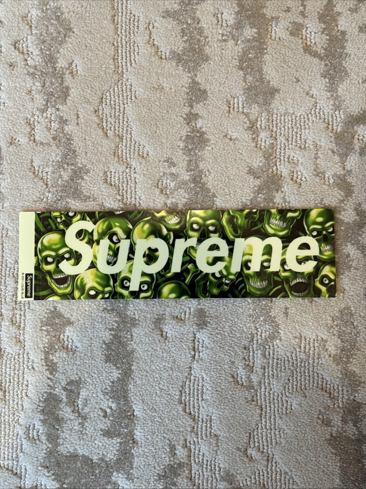 Supreme Skull Pile Glow In The Dark Box Logo Sticker New SS18 100% AUTHENTIC