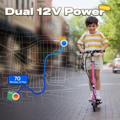 Zupapa Kids E-Scooter, Seat, 60Min, 10MPH, 155LBS