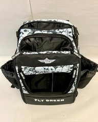 FLY GREEN DISC GOLF BACKPACK NUMBSKULL w/ 2 DRINK HOLDERS HOLDS 20-25 DISCS