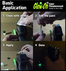 Glow-On ORIGINAL Glow Paint For Gun Sights, Fishing Lures 2.3 ml Vial. Bright!