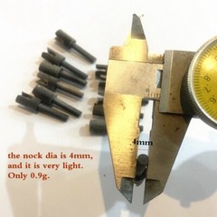 24PCS Archery Plug-in Horn Nock dia4mm Lightweight Traditional Wooden Arrows