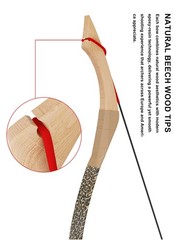 25-55lbs Traditional Recurve Bow Mongolian Archery Longbow Hunting Target RH LH