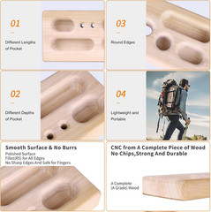 Two Stones Portable Hangboard | Rock Climbing Hangboard | Hang Board for Climbin