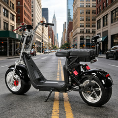 Harley Fat Tire Electric Scooter 4000W Motor Max Speed 40MPH Max Load 550 IBS