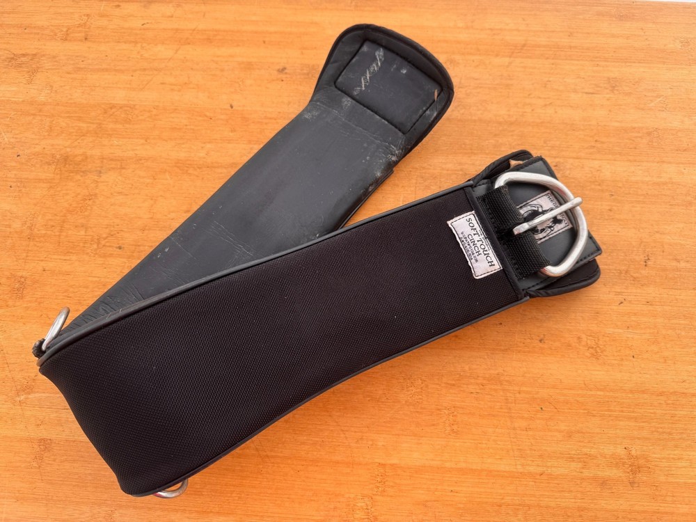 Original SOFT TOUCH Black Neoprene Western Saddle Cinch ~34″