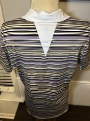 Kerrits Breeze Ice Fil Short Sleeve Shirt Stripped Women Size Large