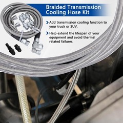 6AN 70 Inch GM Chevy Transmission Cooler Hose Line Kit Heavy Duty TBI