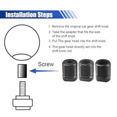 Car Round Ball Gear Shift Knob, Aluminum Alloy Gear Shift Stick Head for Silver