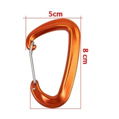 D Shape Clip Carabiner 12KN Aluminium Backpack Hook D Shape Hook Portable