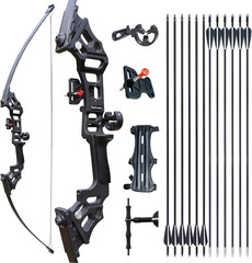 Takedown Archery Bow Set for Adults – 30/40 Lbs Right Hand with 12 Arrows