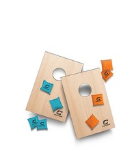 Mini Cornhole Tabletop Set 2 Game Boards & 8 Bean Bags, 16” L x 10” W x 1 1/8” H