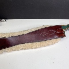 RARE Cliff Barnsby Leather Dressage Girth w/ Removable Sheepskin Padding Size 52