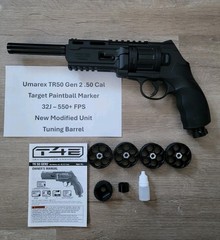 Umarex T4E (2292176) TR50 GEN2 CO2 Paintball Revolver – New/Mod – Up To 32J