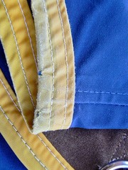 Gore-Tex Turnout Rug Dover Saddlery Classic Cover-Ups 76″ Blue Yellow Trim