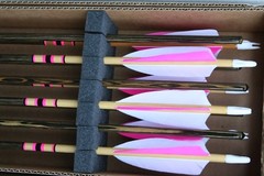 Premium Wood Arrows, Spined and Weight Matched. Dozen Packs