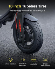 Electric Scooter Adult 500W Range 10″ Tire E-Scooter 31 Miles 25km/h Speed & APP