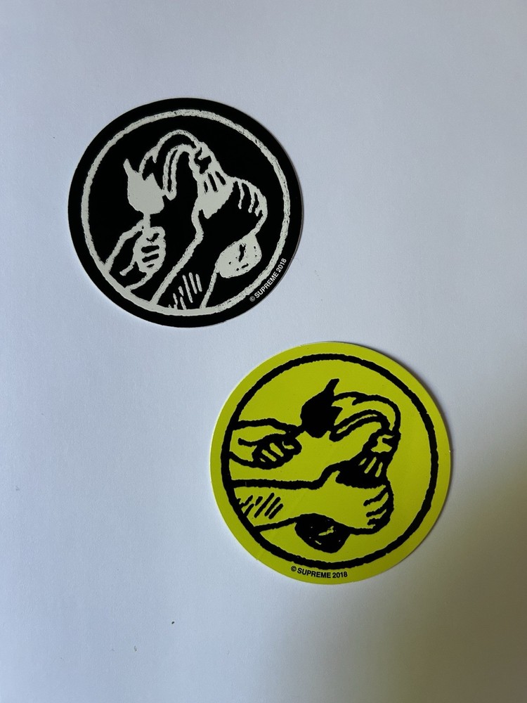 Supreme Molotov Sticker Individuals Spring Summer 2018 Black And Yellow