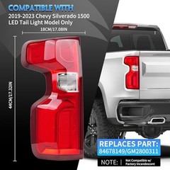 LED Tail Light Assembly Pair for 2019-2024 Chevy Silverado Left & Rightr Side